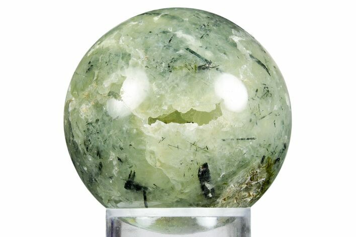 Polished Prehnite With Epidote Sphere #343059